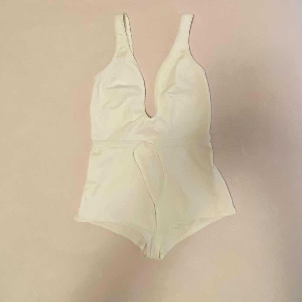 Cream One-Piece Swimsuit